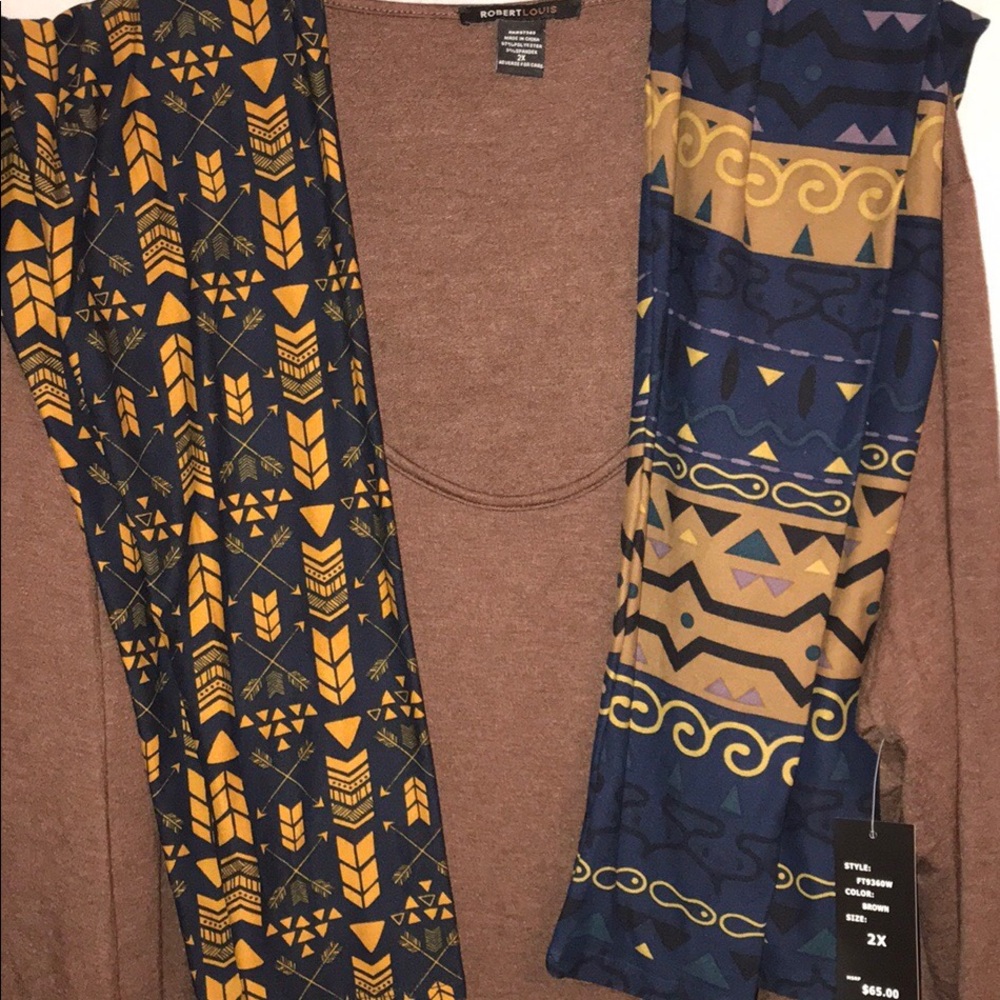 Lularoe Lot TC Leggings 4 pair and 2 dresses